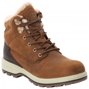 Botas de Invierno Jack Wolfskin Jack Wt Mid Mujer Brown/White | LG8473052