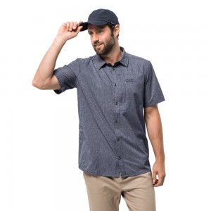 Camisas Jack Wolfskin Barrel Hombre Grises | PM6897230