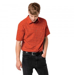 Camisas Jack Wolfskin Hot Springs Hombre Naranjas | KW0273468