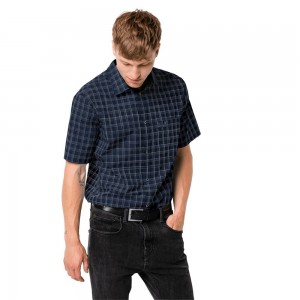 Camisas Jack Wolfskin Hot Springs Hombre Azules | ME2476105