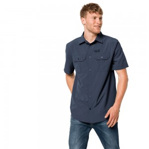 Camisas Jack Wolfskin Kwando River Hombre Azules | OX4795023