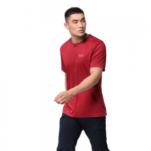 Camiseta funcional Jack Wolfskin Tech Hombre Rojos | BH6541723