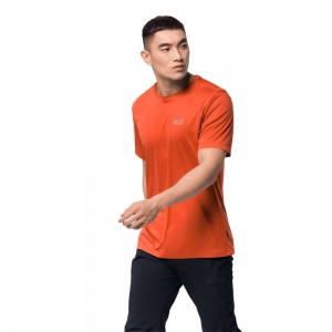 Camiseta funcional Jack Wolfskin Tech Hombre Rojos | CZ3658217