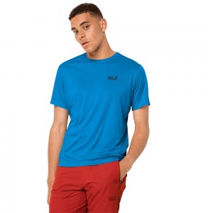 Camiseta funcional Jack Wolfskin Tech Hombre Azules | YE4067812