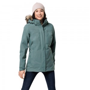 Chaqueta 3 En 1 Jack Wolfskin Arctic Ocean Mujer Verdes Claro | YK8452067