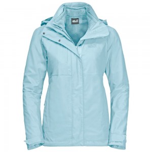 Chaqueta 3 En 1 Jack Wolfskin Echo Pass Mujer Azules | MF8652943