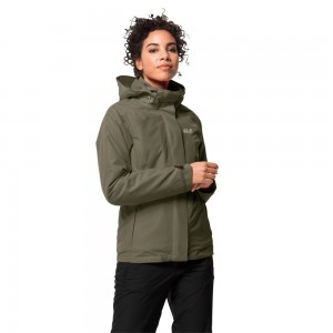 Chaqueta 3 En 1 Jack Wolfskin Iceland Voyage Mujer Grises | CZ7324086