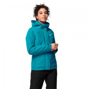 Chaqueta 3 En 1 Jack Wolfskin Iceland Voyage Mujer Azules Oscuro | FQ9418072