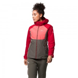 Chaqueta 3 En 1 Jack Wolfskin Mount Isa Mujer Rojos | UL9683104