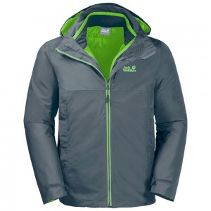 Chaqueta 3 En 1 Jack Wolfskin North Fjord Hombre Grises | FC7382910