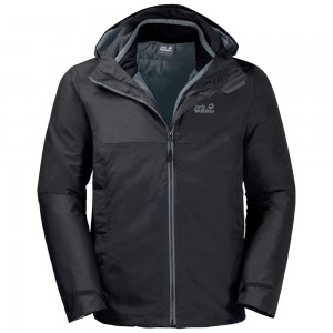 Chaqueta 3 En 1 Jack Wolfskin North Fjord Hombre Negros | TU5162347