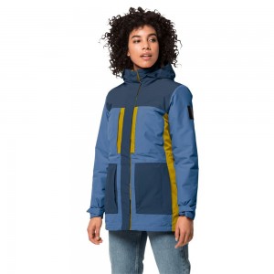 Chaqueta Impermeable Jack Wolfskin 365 Flash Field Mujer Azules | EC8379215