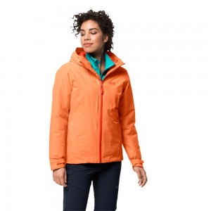 Chaqueta Impermeable Jack Wolfskin Argon Storm Mujer Naranjas | ZY2314096