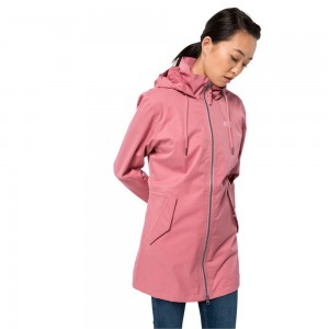 Chaqueta Impermeable Jack Wolfskin Dakar Mujer Rosas | KW2976015