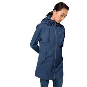 Chaqueta Impermeable Jack Wolfskin Dakar Mujer Azules Oscuro | GP2904865