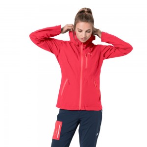 Chaqueta Impermeable Jack Wolfskin Eagle Peak Mujer Rojos | KV4953067