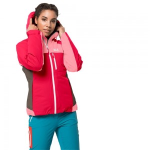 Chaqueta Impermeable Jack Wolfskin Eagle Peak Insulated Mujer Rojos | YO8235016