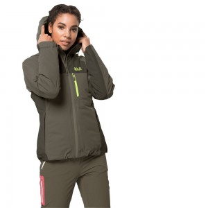 Chaqueta Impermeable Jack Wolfskin Eagle Peak Insulated Mujer Grises | LF8097614