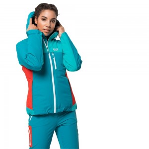 Chaqueta Impermeable Jack Wolfskin Eagle Peak Insulated Mujer Azules Oscuro | NK7328695