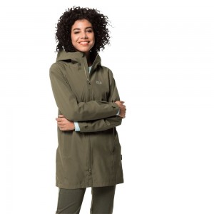 Chaqueta Impermeable Jack Wolfskin Jwp Mujer Grises | RD1946807