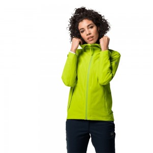 Chaqueta Impermeable Jack Wolfskin Jwp Shell Mujer Verdes Claro | FR5139078