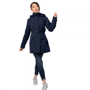 Chaqueta Impermeable Jack Wolfskin Kimberley Mujer Azules | TE4573280