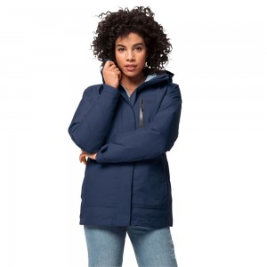 Chaqueta Impermeable Jack Wolfskin North Tech Mujer Azules Oscuro | DO4263175