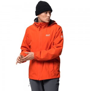 Chaqueta Impermeable Jack Wolfskin Stormy Point Hombre Rojos | ME2507318