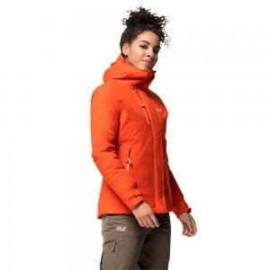 Chaqueta Impermeable Jack Wolfskin Troposphere Mujer Rojos | XG3897620