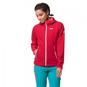 Chaqueta Softshell Jack Wolfskin Eagle Peak Mujer Rojos | NF3145672