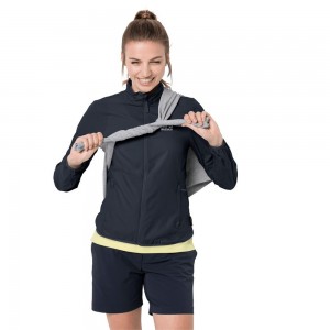 Chaqueta Softshell Jack Wolfskin Jwp Wind Mujer Azules | DW6589431