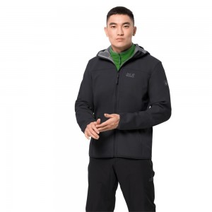 Chaqueta Softshell Jack Wolfskin Northern Point Hombre Negros | HI5076948