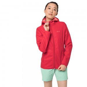 Chaqueta Softshell Jack Wolfskin Northern Point Mujer Rojos | WI1892560