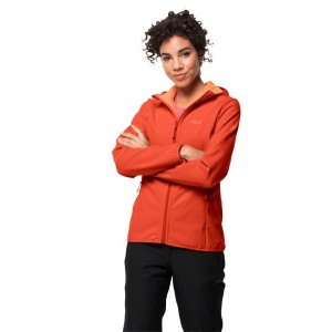 Chaqueta Softshell Jack Wolfskin Northern Point Mujer Rojos | UG9451786