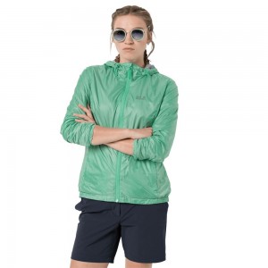 Chaqueta cortavientos Jack Wolfskin Jwp Breather Mujer Verdes | KJ1630945