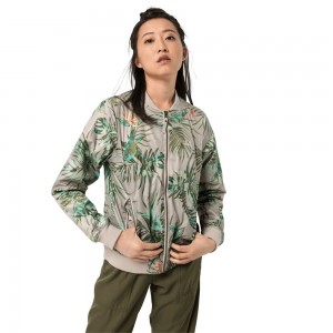 Chaqueta de otoño Jack Wolfskin Tropical Blouson Mujer Grises | JX7902543