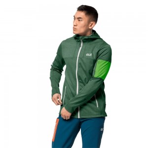 Chaqueta deportiva Jack Wolfskin Milford Hooded Hombre Verde Oliva | UO6489275