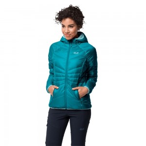 Chaquetas Aislantes Jack Wolfskin Argon Hoody Mujer Azules Oscuro | AE9352840