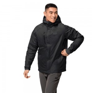 Chaquetas De Invierno Jack Wolfskin Troposphere Hombre Negros | JM0871239