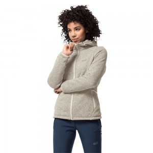 Chaquetas De Lana Jack Wolfskin Lakeland Mujer Blancos | FT2750681