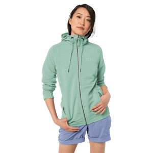 Chaquetas De Lana Jack Wolfskin Modesto Hooded Mujer Azules | KW8356791