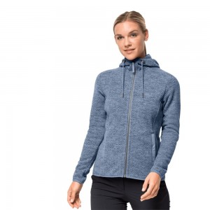 Chaquetas De Lana Jack Wolfskin Patan Hooded Mujer Azules Azules | QT9527018