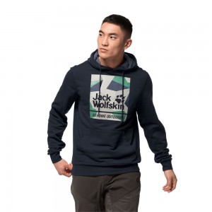 Jerséis Jack Wolfskin 365 Hideaway Hoody Hombre Azules | VE1475390