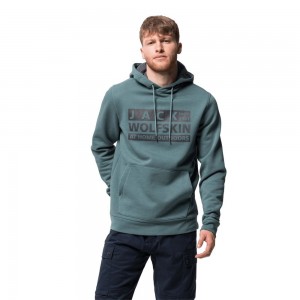 Jerséis Jack Wolfskin Brand Hoody Hombre Verdes Claro | PR9638452