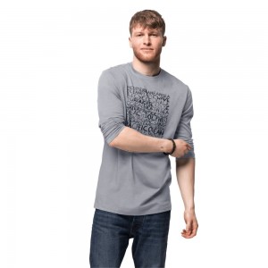 Jerséis Jack Wolfskin Ocean Longsleeve Hombre Grises | QD2705846