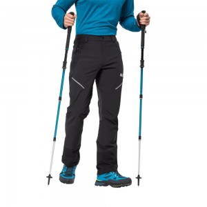 Pantalón softshell Jack Wolfskin Gravity Slopeen Hombre Negros | XC9420157