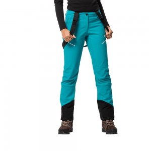 Pantalón softshell Jack Wolfskin Gravity Tour Mujer Azules Oscuro | QA7013269