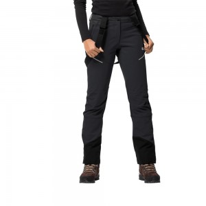 Pantalón softshell Jack Wolfskin Gravity Tour Mujer Negros | IA2873901