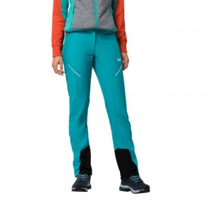 Pantalón softshell Jack Wolfskin Gravity Slope Mujer Azules Oscuro | JM5183972