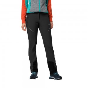 Pantalón softshell Jack Wolfskin Gravity Slope Mujer Negros | LN7136980